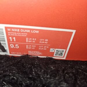 Nike Dunk Low in White and Black